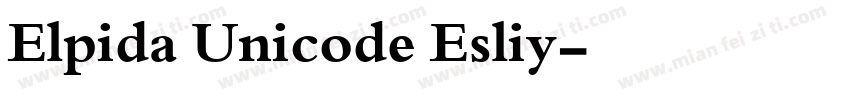 Elpida Unicode Esliy字体转换